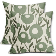 Capas de almofada verde-sálvia 40x40cm (2 unidades)