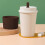 Tazza da caffè riutilizzabile Rolling Sands da 473 ml con coperchio 1