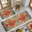 Σετ χαλιών κουζίνας Boho Floral 2 τεμαχίων – Λινό με αντιολισθητικό 1