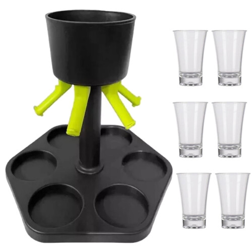 Wine Dispenser with 6 Shot Glasses PP 1