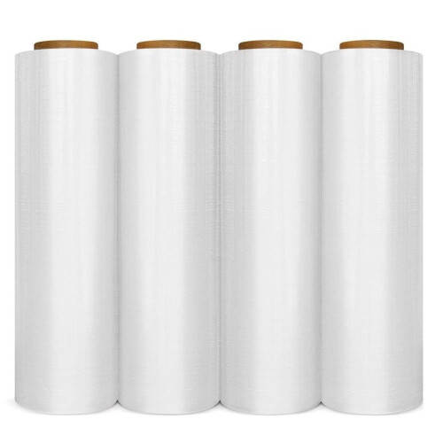 Filme Stretch Fundido de 18 polegadas x 1000 pés (4 rolos) - Calibre 80 1