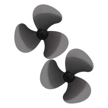 Parti di ricambio per ventola in plastica nera (2 pezzi)