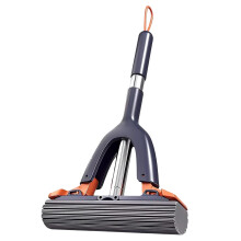 Self-Squeezing Sponge Mop with PVA Head – 15 Inch, Grey
