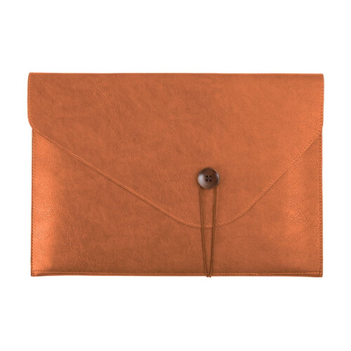 Sacoche portable en cuir pour documents A4 avec bouton 1