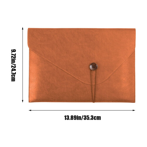 Sacoche portable en cuir pour documents A4 avec bouton 2