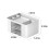 Pen Organizer with 2 Drawers and 5 Compartments White 3