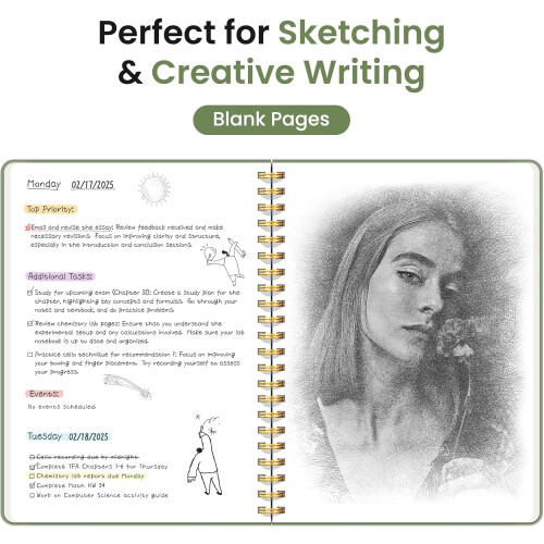 Lined Spiral Journal Notebook A5 Hardcover 140 Pages 2