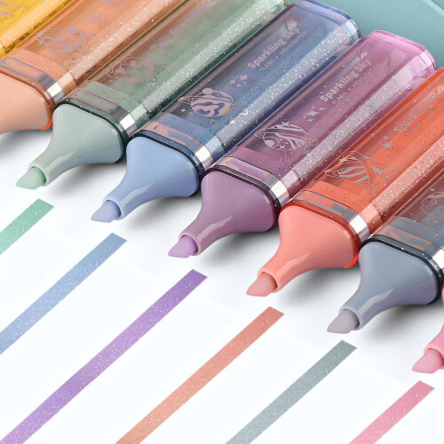 Glitzer-Textmarker mit weicher Spitze – 2er-Pack 1