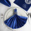 Χαρτοπετσέτες φαγητού Royal Blue Satin 20" x 20" (10 τεμάχια) 2