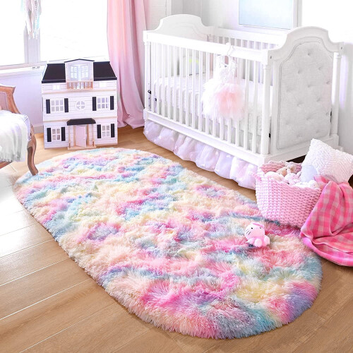 Χαλί Fluffy Tie-Dye Οβάλ 6,5 x 1,6 x 1,7 2