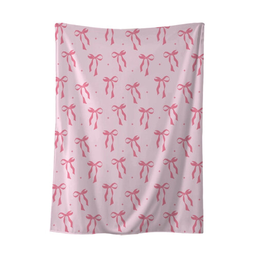 Pluche flanellen plaid met strik 1