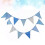 Bandeirola triangular de algodão azul 360cm 3
