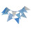 Bandeirola triangular de algodão azul 360cm 4
