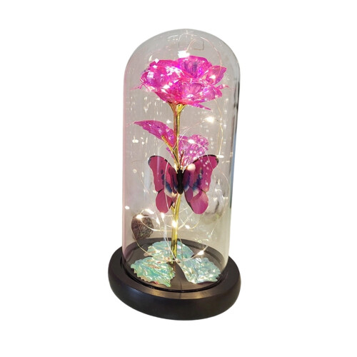 Akryl gullrose nattlys - 22 cm 1
