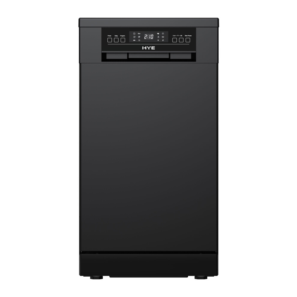 Hye Freestanding Slimline Dishwasher, 45Cm, Black