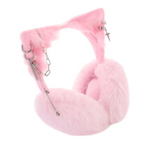 Fun Felidae Ear Plush Headband Earmuffs For Family Bonding-pink