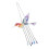 Colorful Acrylic Rainbows Bird Wind Chimes Reflect Sunlight For 1