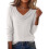 Womens Pile Neck Sweater Soft Knit Long Sleeve Pullover-White S 1