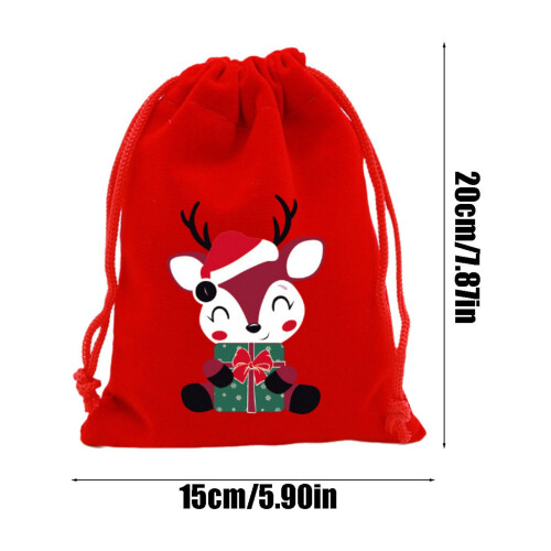 Große Weihnachtsgeschenktüten, Flanell, 1er-Pack 1