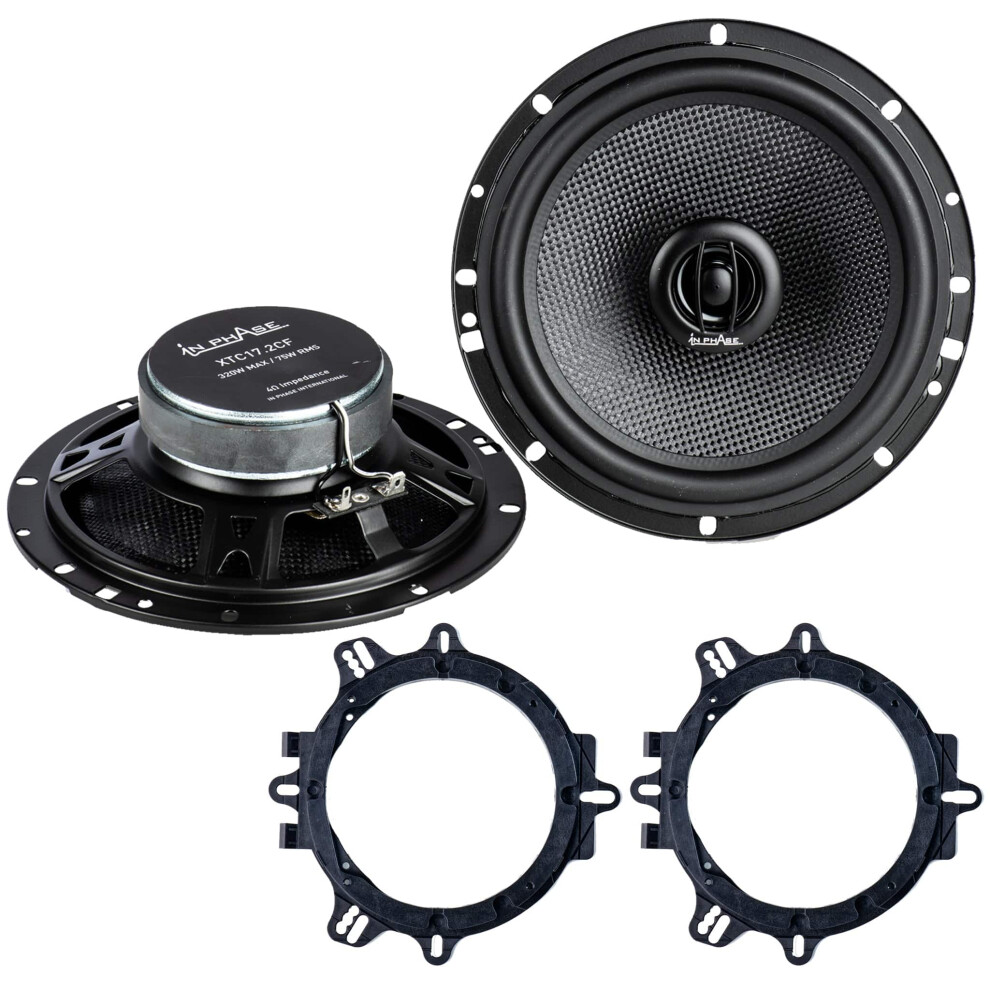 In Phase Car Audio XTC17.2CF 250W 17cm Coaxial Speakers - Image 5