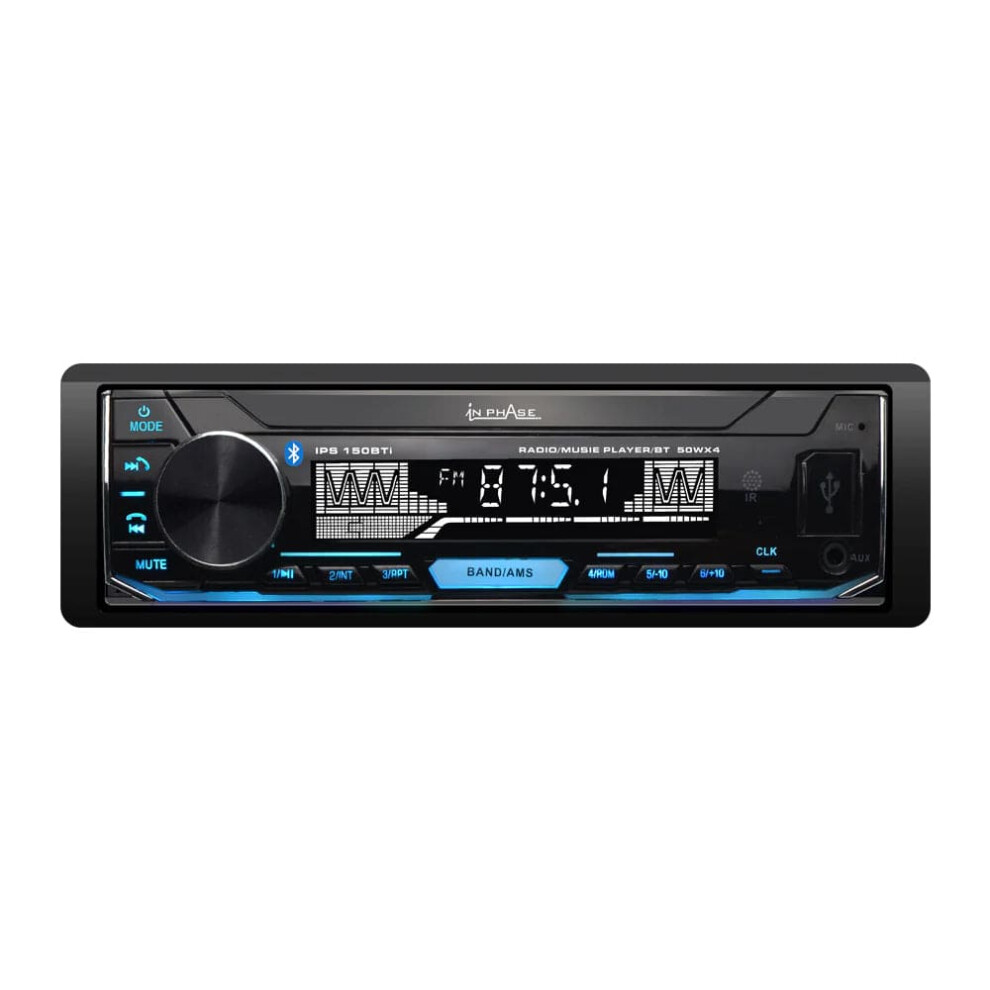 In Phase Ips-150Bti Mechless Digital Media Player With Bluetooth Usb Sd Card Aux Shallow Fit And Remote 5060801411363