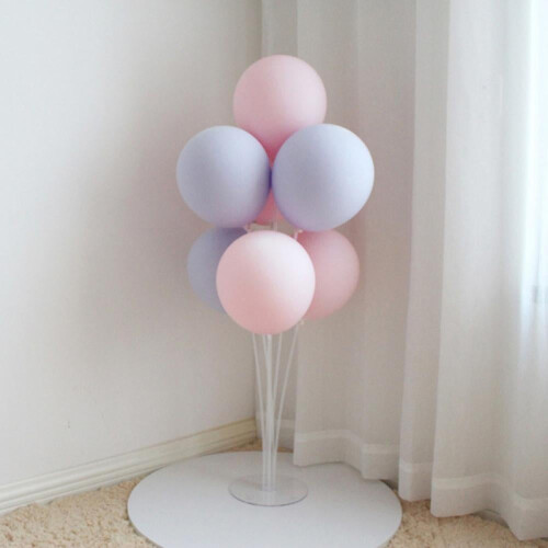 Support à ballons transparent réutilisable avec base (2 ensembles) 1