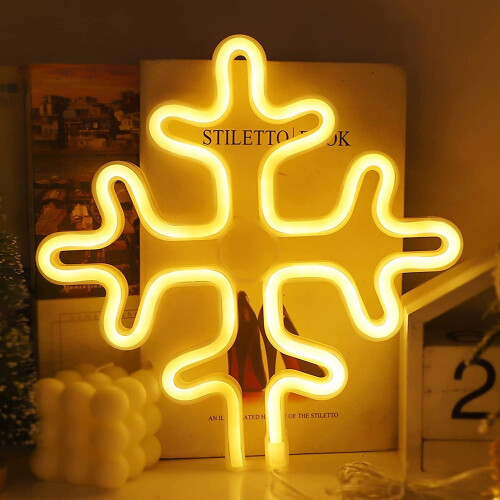 LED-Neon-Leuchtschild „Schneeflocke“ – USB- oder Batteriebetrieb 1