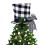 Christmas Tree Topper Red Black Plaid Hat 1 Piece 3