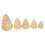 Houten kerstboomversieringenset 4