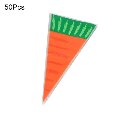 Morotsformade godispåsar – Plast, 40x20cm, 50 st 1