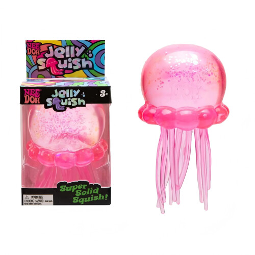(Pink) Jellyfish Jelly Squish Stress Toy Fidget Sensory Squeeze Squishy Toy