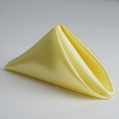 gele satijnen servetten van 20 inch 2