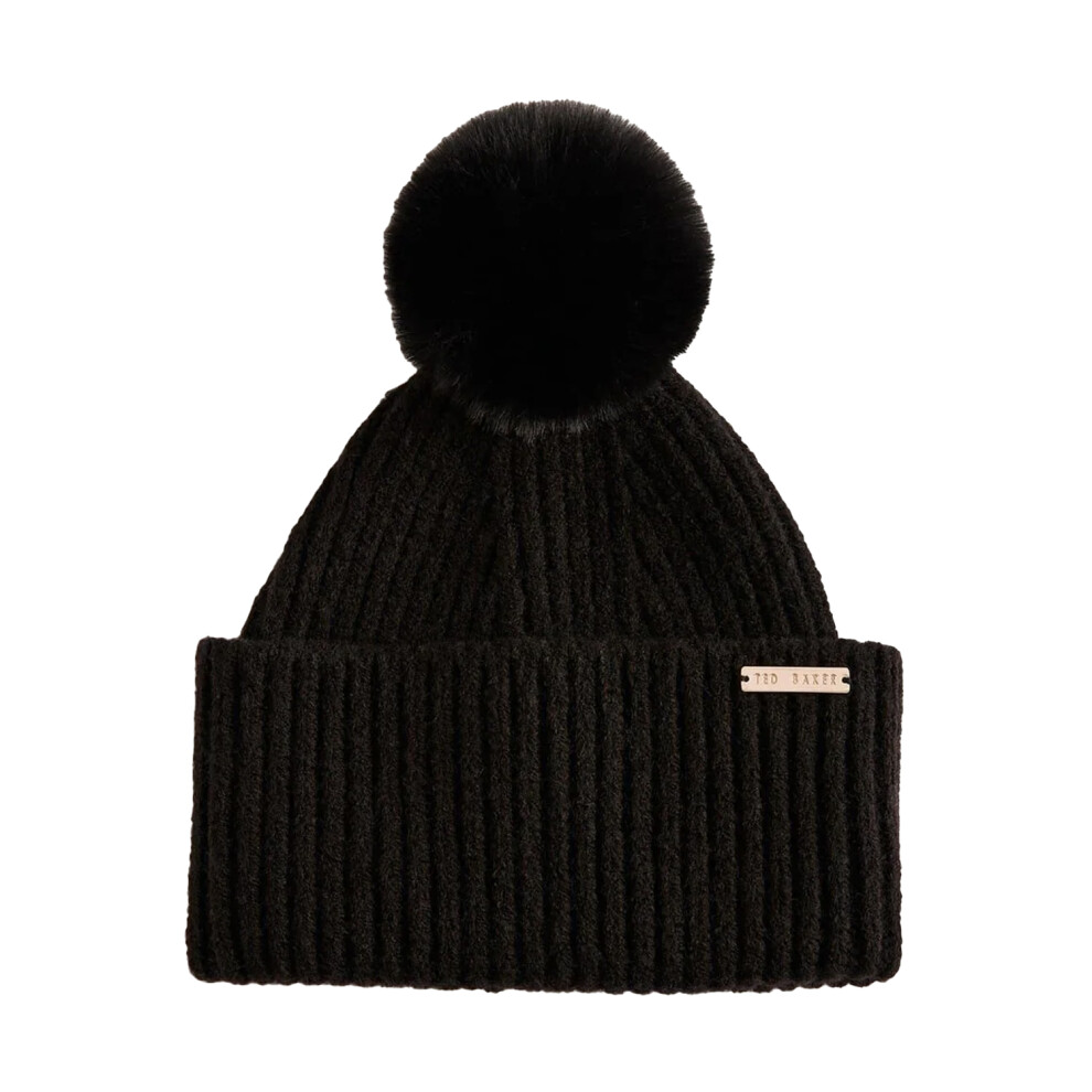 Ted Baker (One Size, ) Unisex Adult Winter Bobble Hat Black