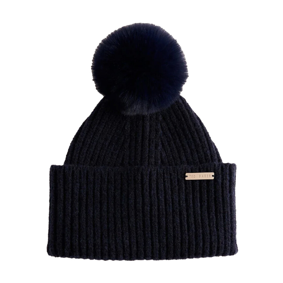 Ted Baker (One Size, Navy) Unisex Adult Winter Bobble Hat Blue,Multicoloured