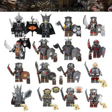 Compatible with LEGO (16 pieces) Orcs, Orcs, Orcs, Angmar, Witch King, Sauron Series Alliance, LEGO Puzzle Compatible Edition, compatible with LEGO