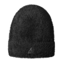 (One Size, Black) Kangol Unisex Adult Embroidered Logo Faux Fur Winter Beanie