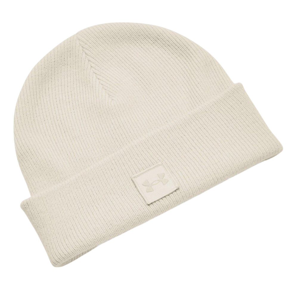 Under Armour Unisex Adult Halftime Shallow Ribbed Casual Beanie White