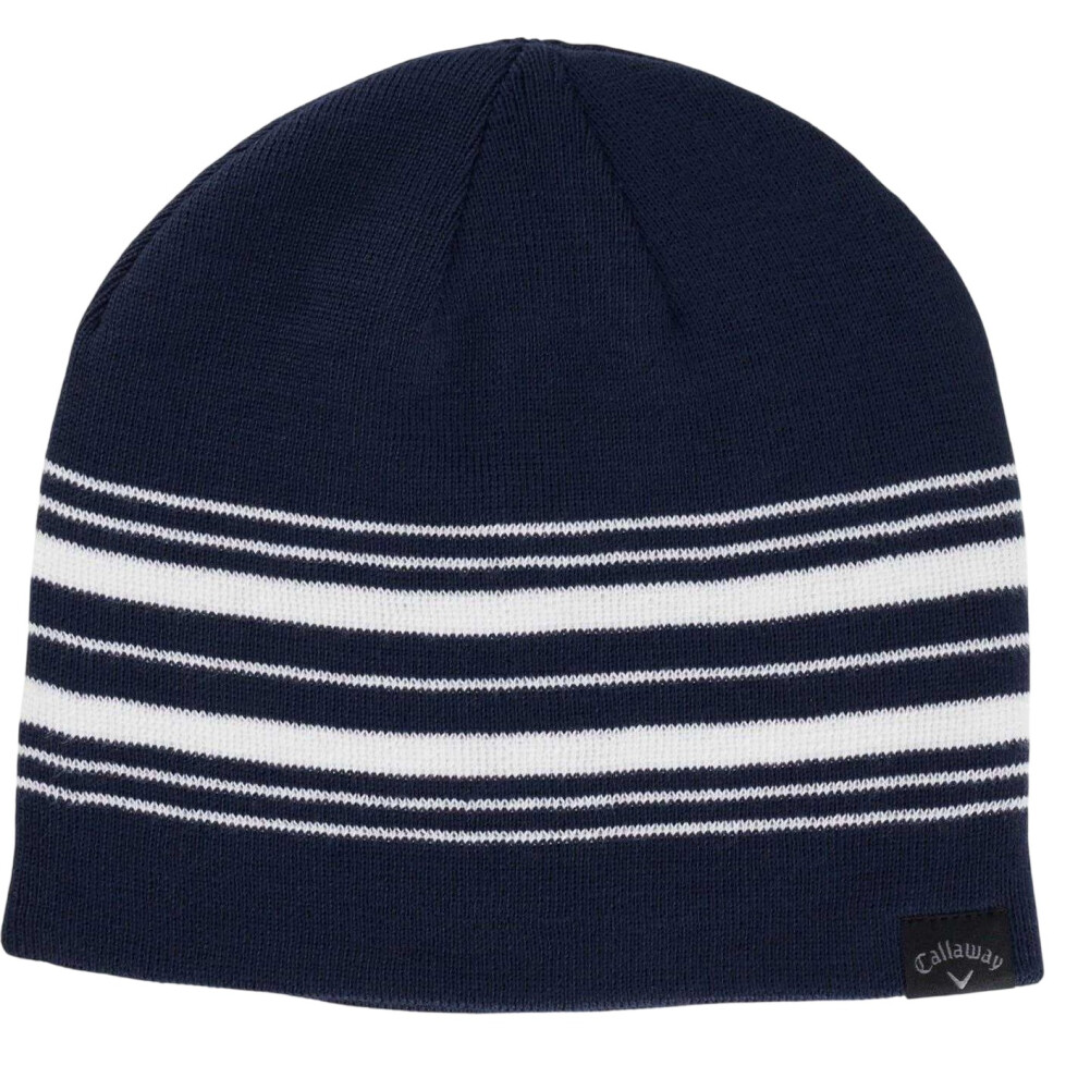 Callaway (One Size, Navy) Unisex Adult Logo Knitted Beanie Blue,Multicoloured
