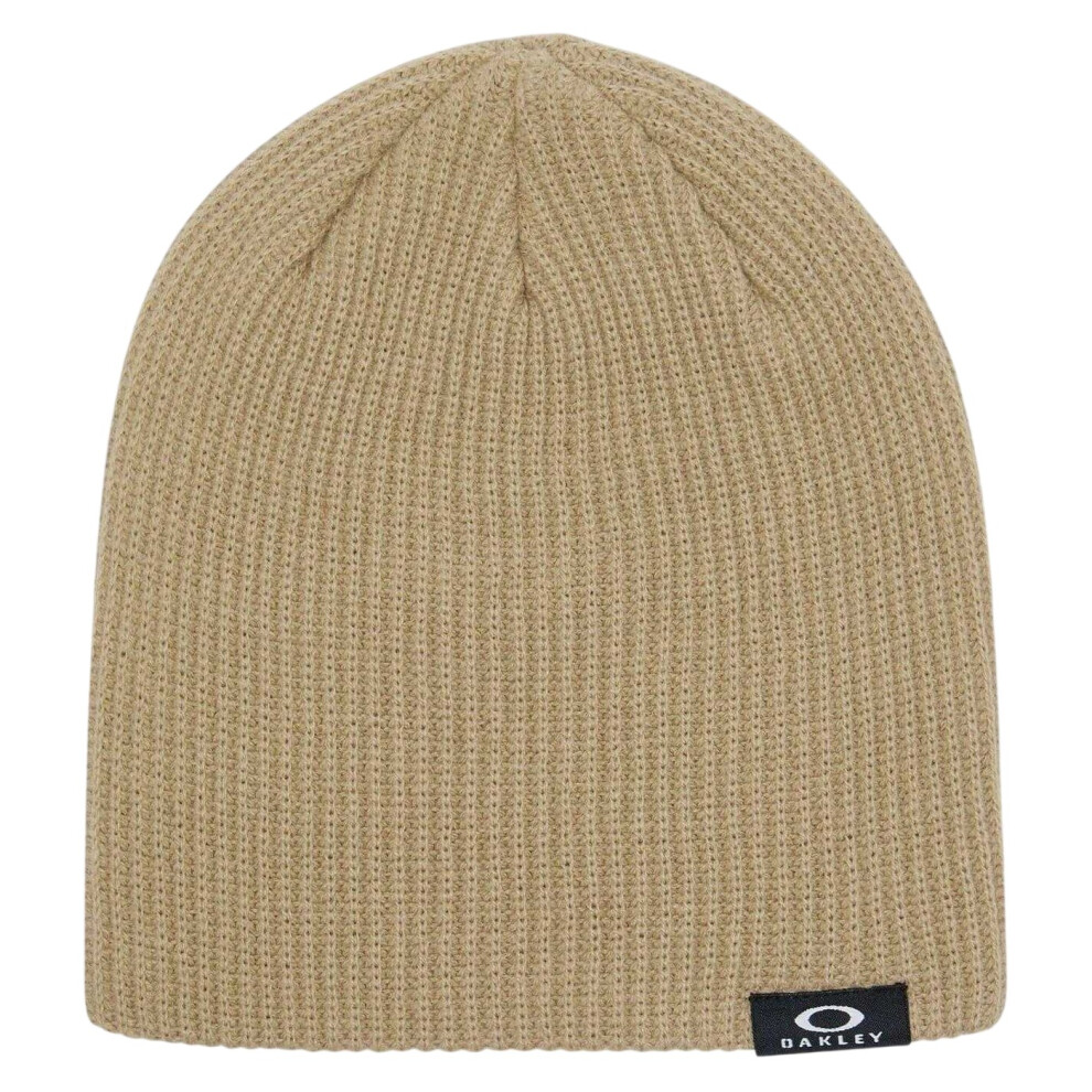 Oakley (One Size, Pebble) Mens Backbone Ribbed Beanie
