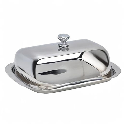 Burriera in acciaio inox con coperchio