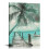 Teal Canvas Wall Art Ocean Lighthouse Palm Tree Surfboard 1