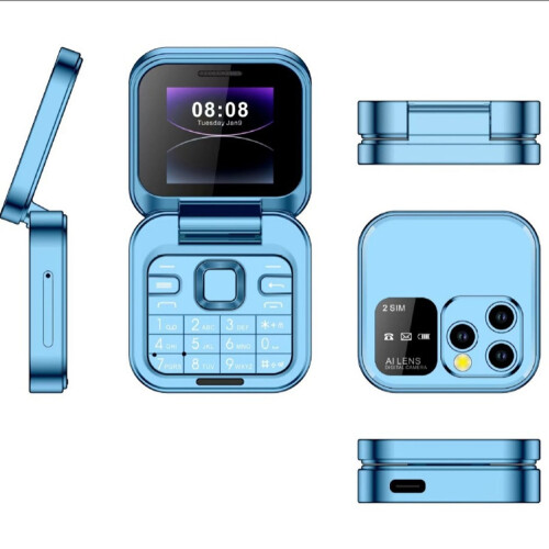 LangPing2025Mini Flip Phone Ontgrendeld 2G Dual SIM 2