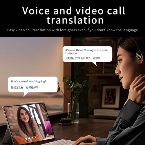 Fones de ouvido com tradução automática, 144 idiomas, Bluetooth 5.3 2