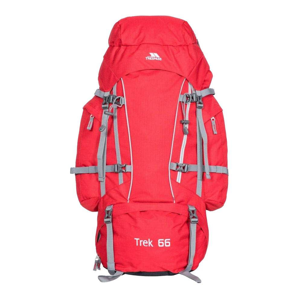 Trespass Trek Trekking 66L Rucksack Red