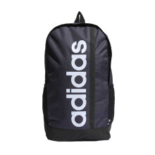 (One Size, Navy/White Print) Adidas Linear Backpack