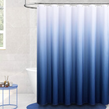 Ombre-liinasuihkuverho 72x84 tuumaa tummansininen painotettu
