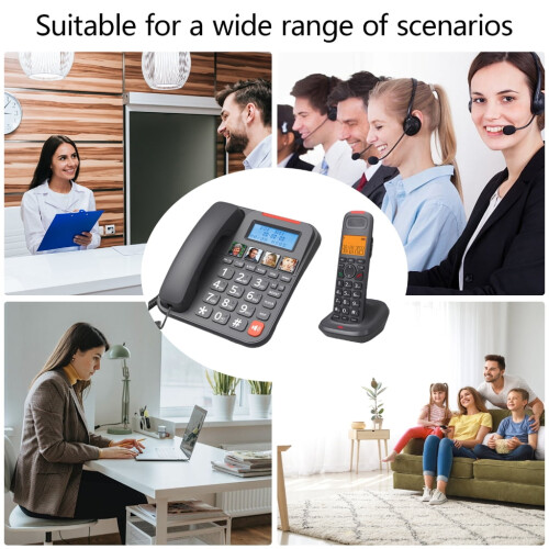 D2015TAM bedrade telefoon met speakerphone, ABS-behuizing 1