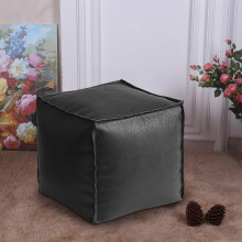 Faux Leather Ottoman Footstool Moroccan Style 1 Piece