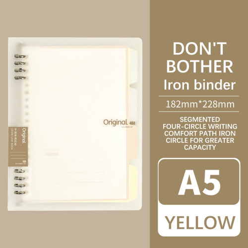 Caderno transparente A5 com 8 argolas 1