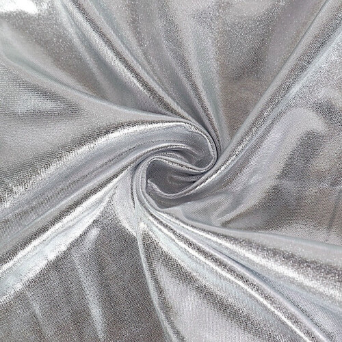 Silberfarbene Cocktailtischdecke aus Spandex 1